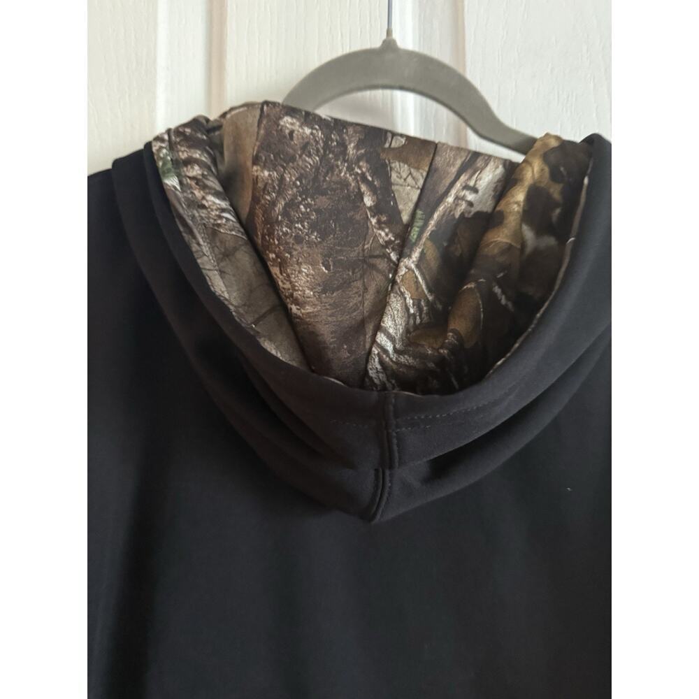 Realtree Black Men's Size XL Camo Lined Hood Logo Hoodie - Picture 9 of 9
